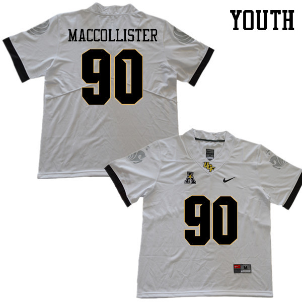 Youth #90 Jonathon MacCollister UCF Knights College Football Jerseys Sale-White